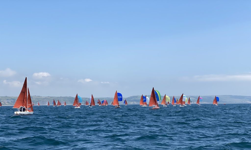 Squibs sailing in Weymouth Bay